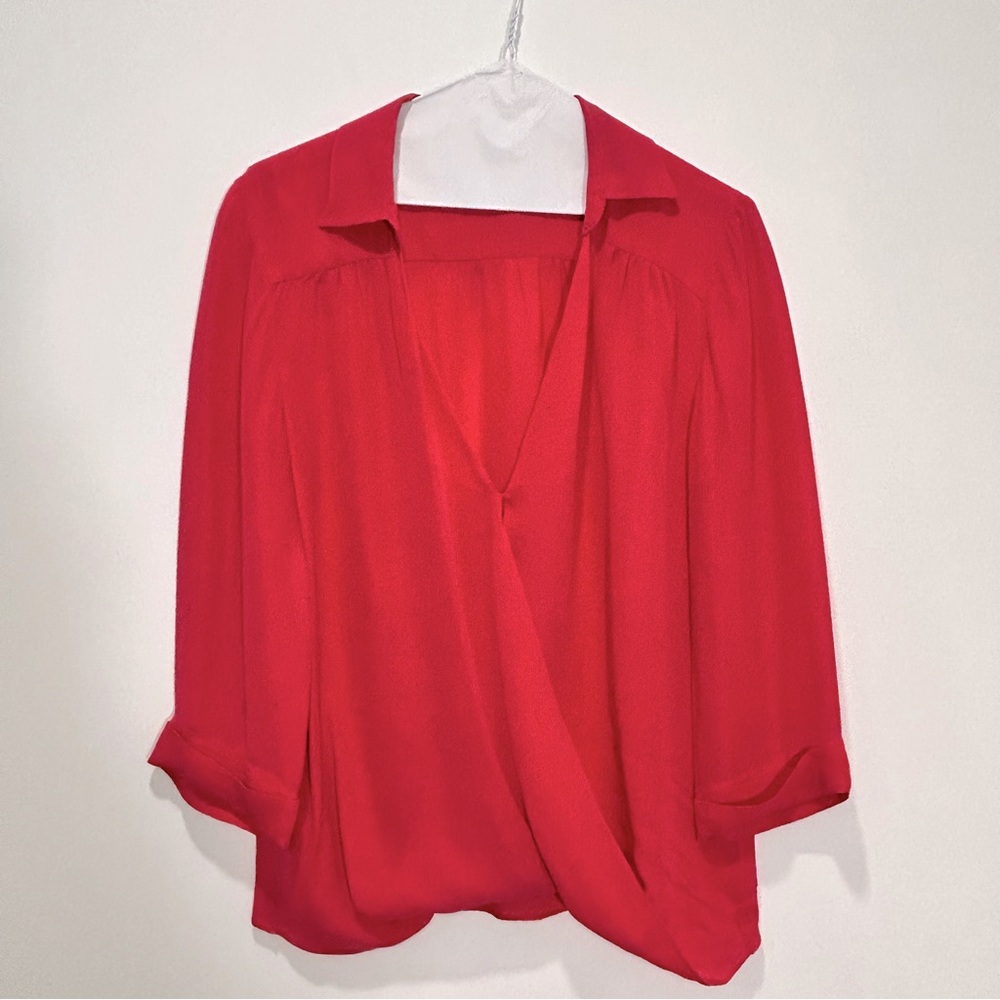 LOVE SAM 100% Pink Cropped Sleeve in Women's Size X-Small